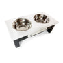 2 Bowl 6” High - White Top | Black Bottom