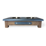 2 Bowl 4” High - Blue Top | White Oak Bottom