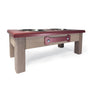 2 Bowl 7" High - Red Top | White Oak Bottom