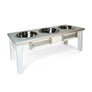3 Bowl XL (9"H) - Silver Top | White Bottom