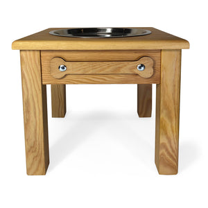 Raised Dog Bowl Stand - 
1 Bowl 12" High - Douglas Fir Top &  Bottom