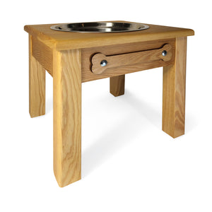 Raised Dog Bowl Stand - 
1 Bowl 12" High - Douglas Fir Top &  Bottom