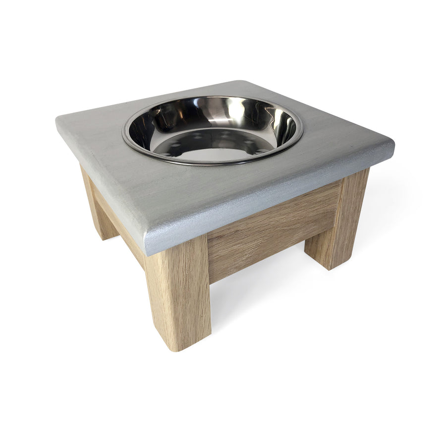 1 Bowl M (5"H) - Silver Top | White Oak Bottom