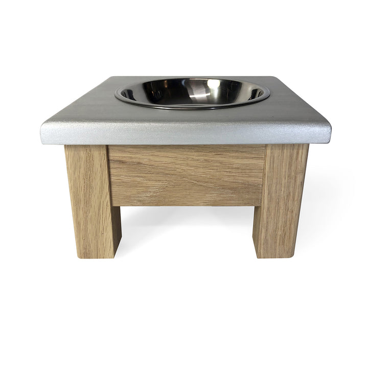 1 Bowl M (5"H) - Silver Top | White Oak Bottom