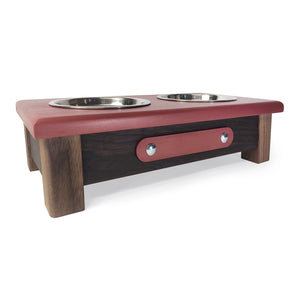 2 Bowl 4" High - Red Top | Black Walnut Bottom