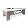2 Bowl 4" High - White Top | Grey Red Oak Bottom