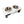 2 Bowl 6” High - White Top | Black Bottom
