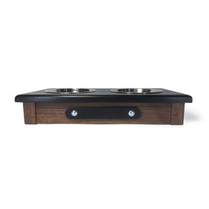 2 Bowl 3" High - Black Top | Black Walnut Bottom