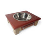 1 Bowl 4" High - Red Top | White Oak Bottom