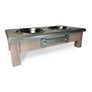 2 Bowl 5” High - Green Top | White Oak Bottom