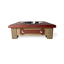 1 Bowl 4" High - Red Top | White Oak Bottom