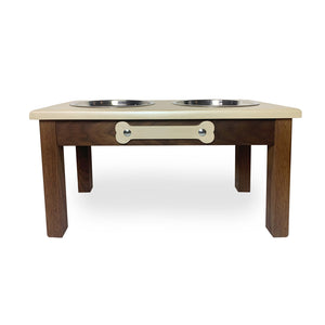 2 Bowl 11” High - Cashmere Top |  Black Walnut Bottom