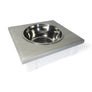 1 Bowl 3"High - Silver Top | White Bottom