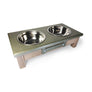2 Bowl 5” High - Green Top | White Oak Bottom
