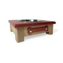 1 Bowl 4" High - Red Top | White Oak Bottom