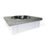 1 Bowl 3"High - Silver Top | White Bottom