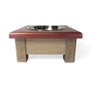 1 Bowl 4" High - Red Top | White Oak Bottom