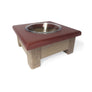 1 Bowl 4" High - Red Top | White Oak Bottom