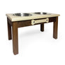 2 Bowl 11” High- Cashmere Top |  Black Walnut Bottom