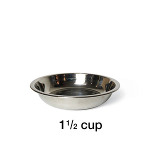 Raised Dog or Cat Bowl Stand - 1 Bowl 5” High - Black Top | White Oak Bottom
