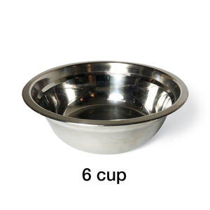 Raised Dog Bowl Stand - 3 Bowl 9” High - Silver Top | White Bottom