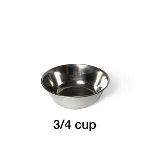 Raised Dog or Cat Bowl Stand - 3 Bowl 3” High - Ivory Top | Black Walnut Bottom